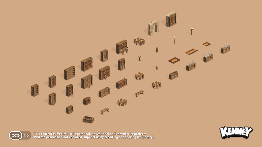 Isometric Miniature Library 预览图