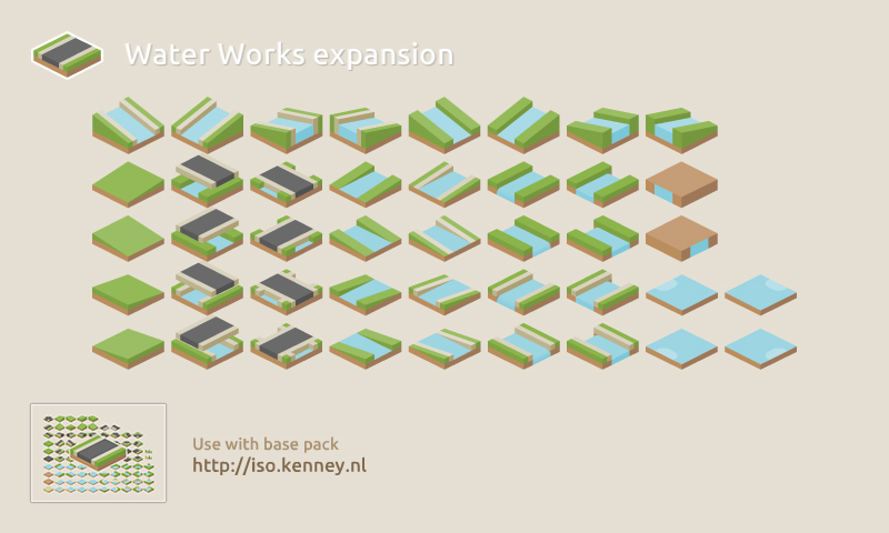 Isometric Roads Water 预览图