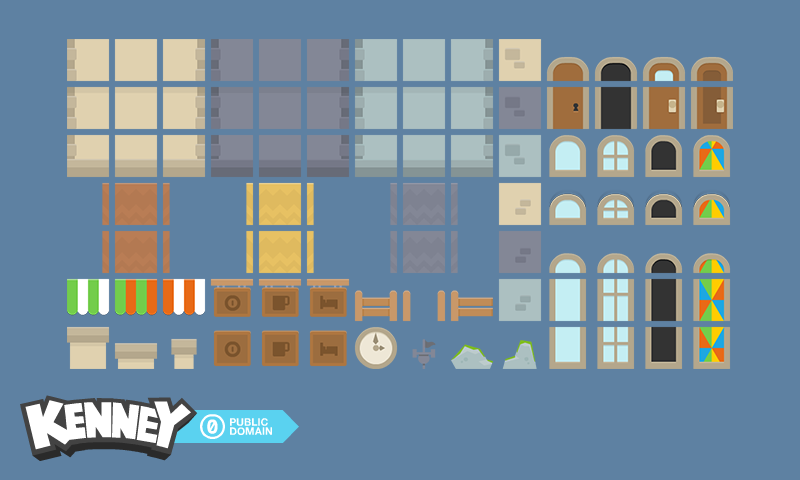 Platformer Art Buildings 预览图